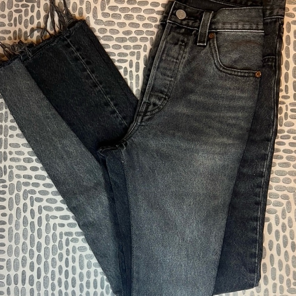 Women’s Black 2-tone Custom Levi’s 501 Jeans